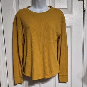 Time and Tru Mustard Long Sleeve Women's Top Size Medium